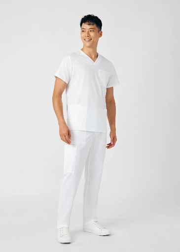 Set Pocket V-Neck Rib Uniforme Hombre